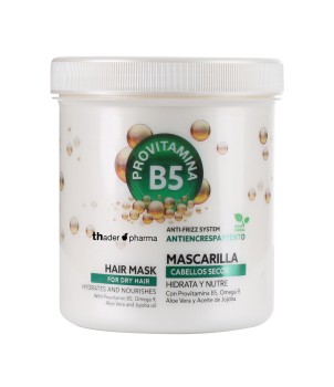 Mascarilla efecto anti-frizz Provitamina B5, Omega 9, Aloe Vera y aceite de Jojoba
